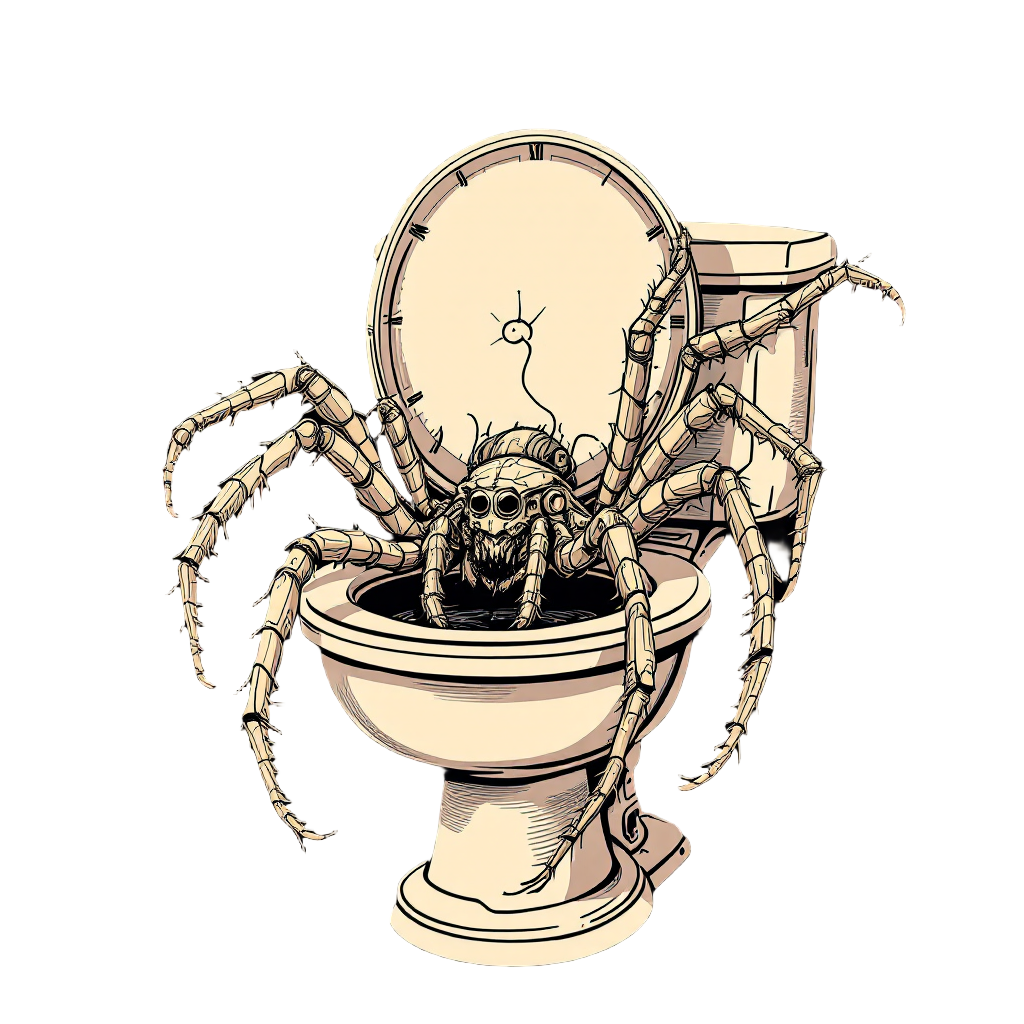 Bathroom Spider Throne — Graphic