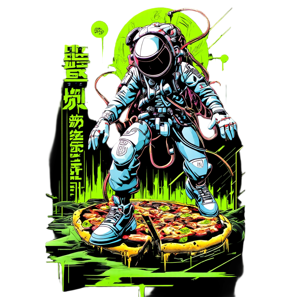 Lunar Pizza Party Astronaut — Graphic