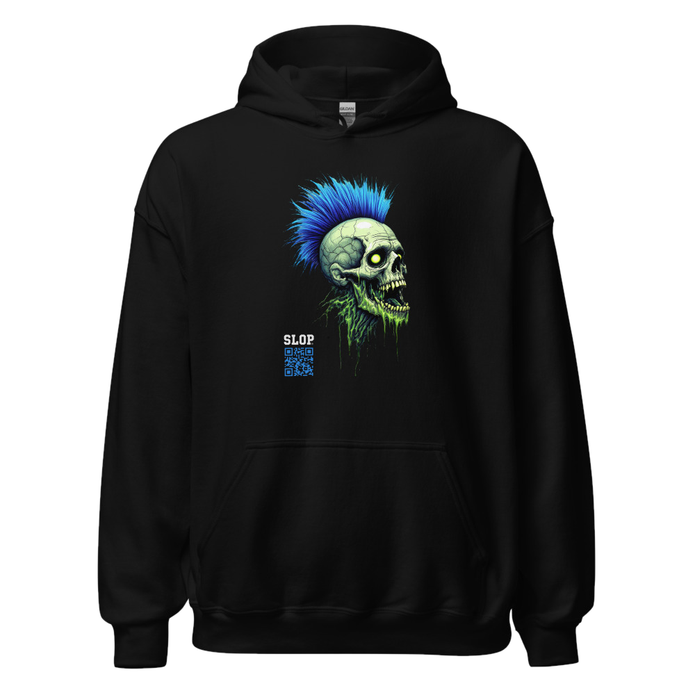 Neon Decay Mohawk Skull — Hoodie