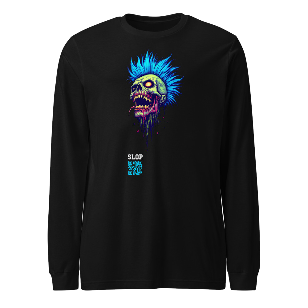 Neon Decay Mohawk Skull — Long Sleeve