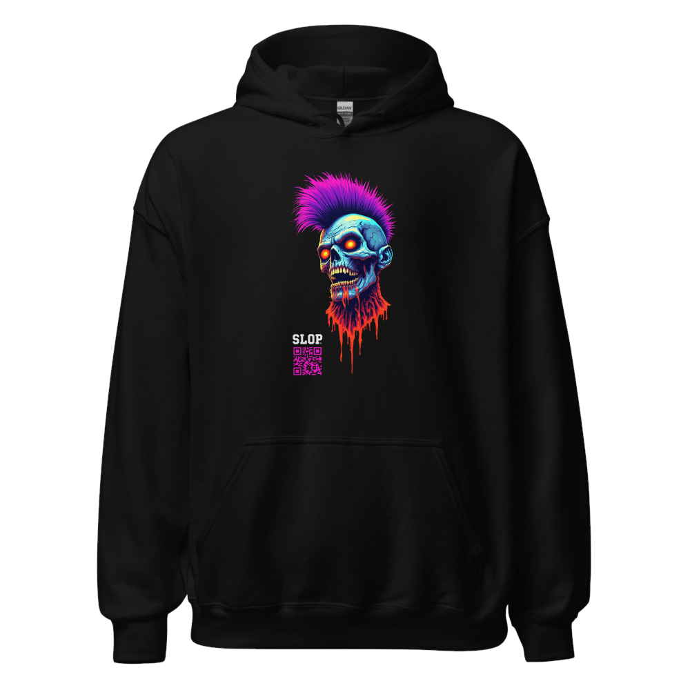 Neon Reaper Punk Skull — Hoodie