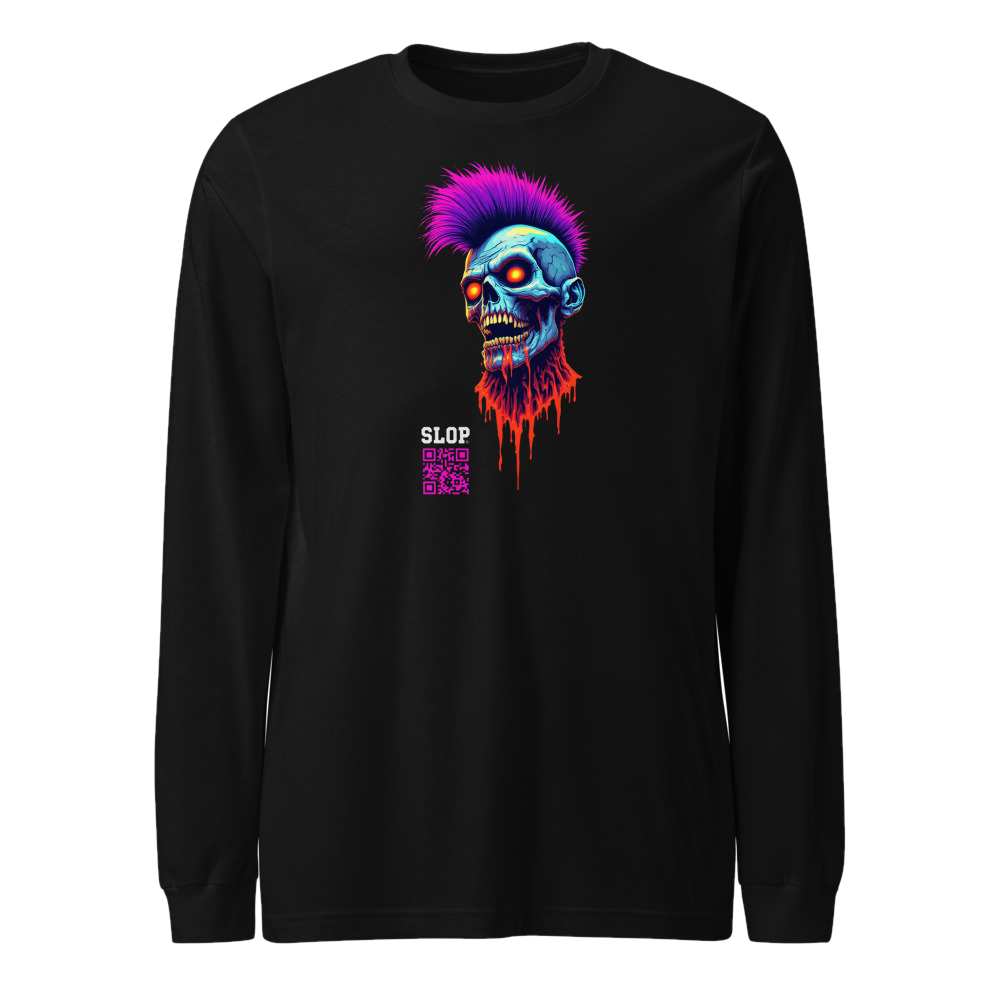 Neon Reaper Punk Skull — Long Sleeve